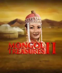 Step into the vibrant history of Mongolia with the Mongol Treasures 2 game by Endorphina, showcasing a stunning Mongolian woman dressed in traditional attire against a golden Mongolian steppe backdrop. This graphic portrays the beauty of Mongolian culture, providing a distinctive cultural journey. 